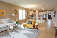 a living room with a couch and a coffee table